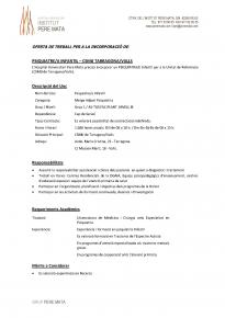 Oferta de treball per a la incorporaci de psiquiatre / a infantil - CSMIJ Tarragona / Valls