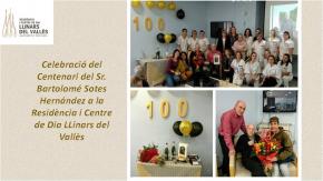 Aniversari centenari a la Residència i Centre de Dia de Llinars del Vallès