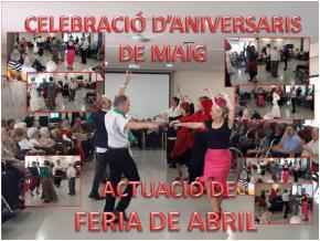 Celebració d’aniversaris de maig a la Residència Llinars del Vallès
