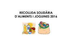 Recogida solidaria de alimentos por el grupo de voluntarios de los SRC / Centro de da de Tarragona